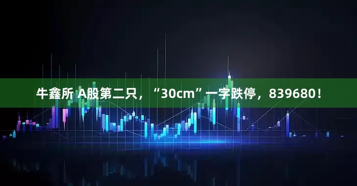 牛鑫所 A股第二只，“30cm”一字跌停，839680！