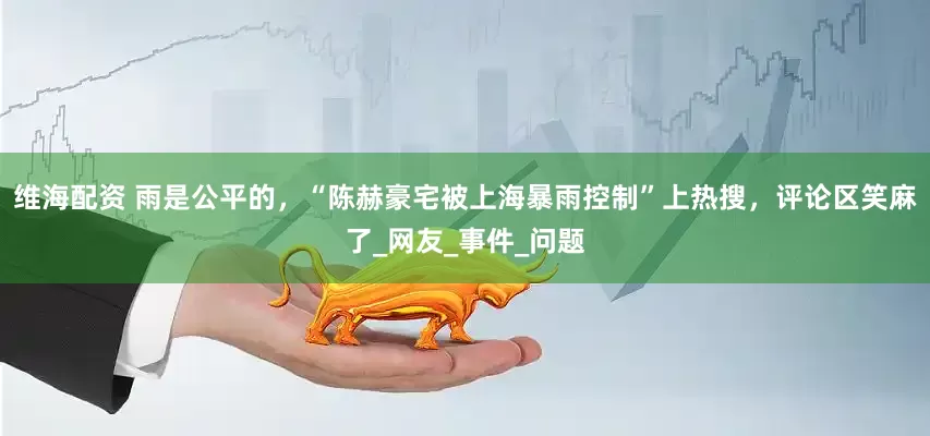 维海配资 雨是公平的，“陈赫豪宅被上海暴雨控制”上热搜，评论区笑麻了_网友_事件_问题